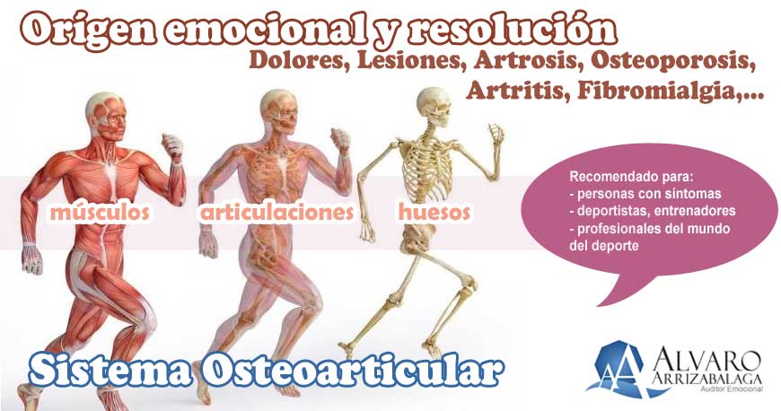 Dolores y lesiones del Sistema Osteoarticular. Origen Emocional y remisión